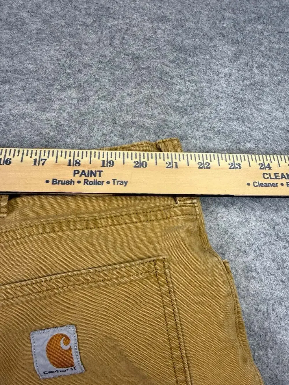 Carhartt Rugged Flex Canvas 5-Pocket Work Pant Size 44x30 Brown Relaxed Fit